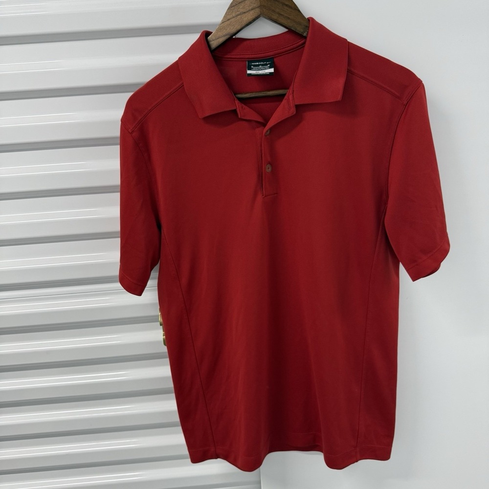 Nike Golf Dri-FIT Polo Shirt Mens Medium Red Athletic Casual Swoosh